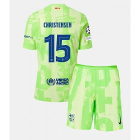 Barcelona Andreas Christensen #15 Tredje skjorte til barn 2024-25 Kortermet (+ korte bukser)